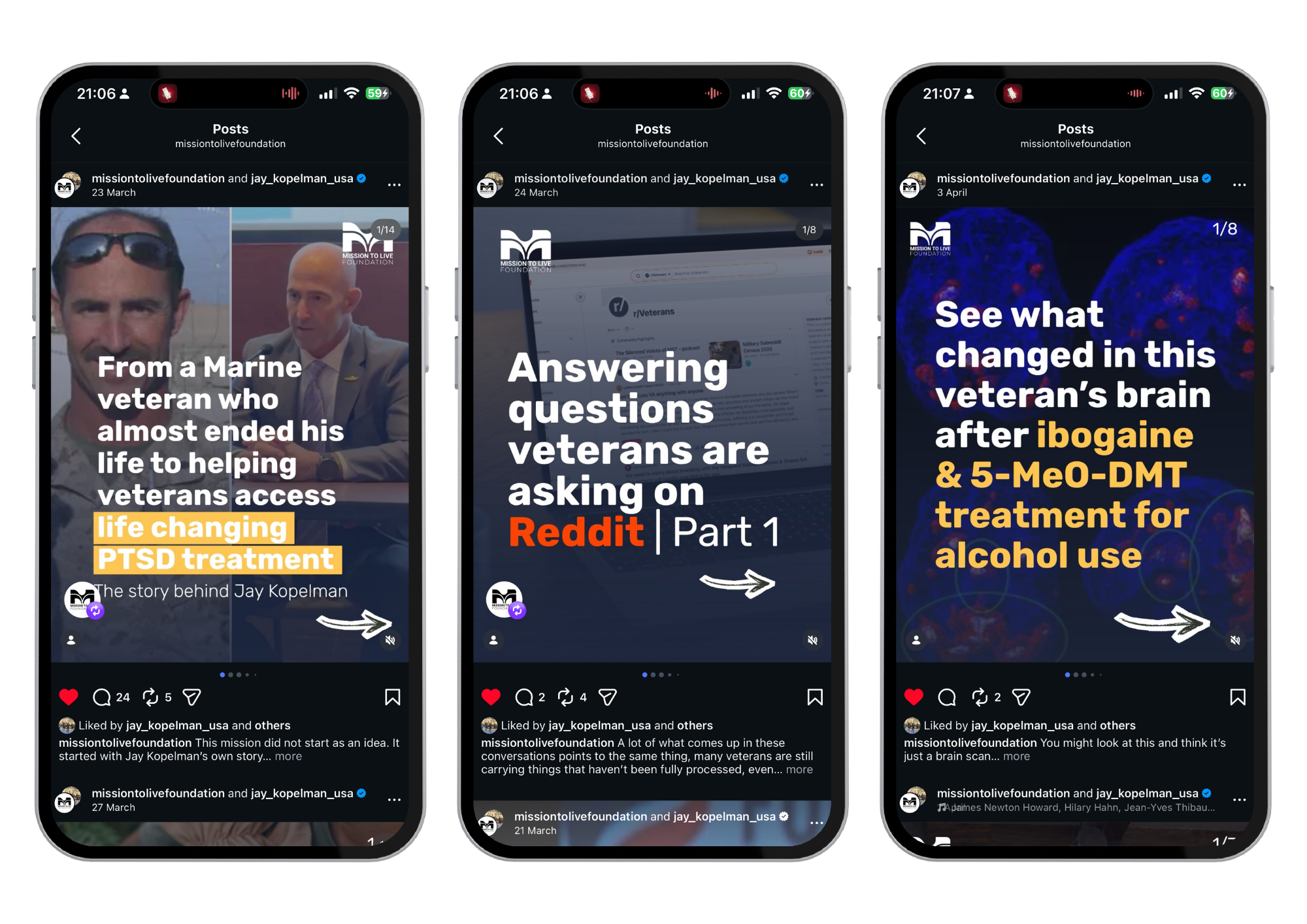 Mission to Live Foundation content examples
