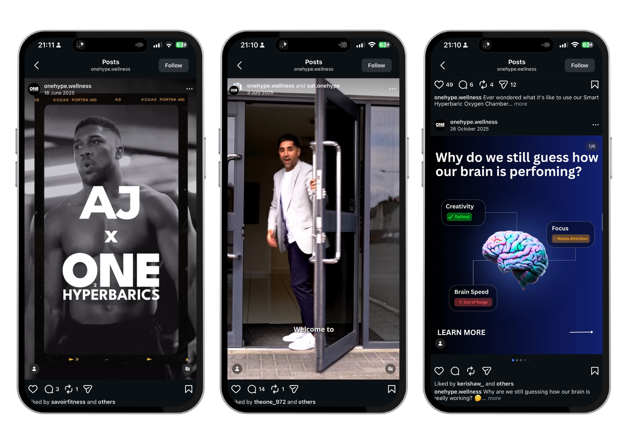 One Hype content examples